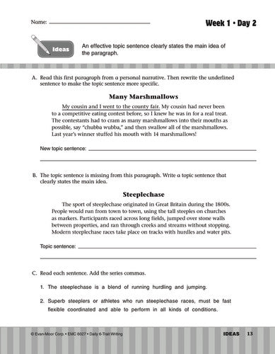 DAILY 6-TRAIT WRITING GRADE 7