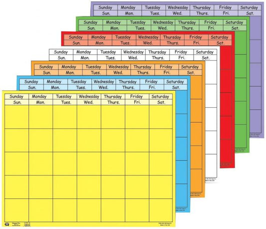 CALENDAR: HORIZONTAL WEEKLY BLUE