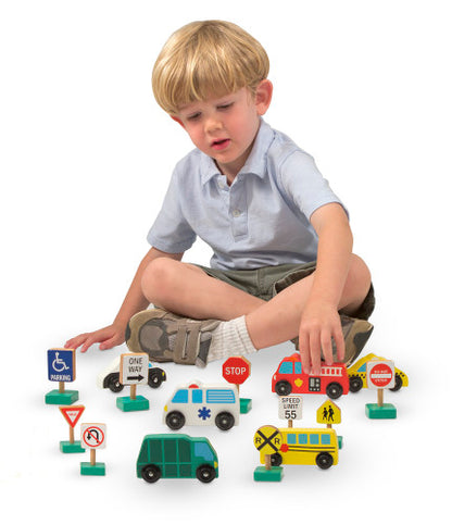 WOODEN VEHICLES & TRAFFIC SIGNS