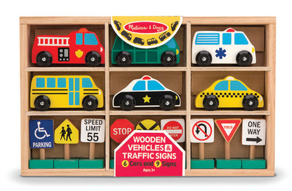 WOODEN VEHICLES & TRAFFIC SIGNS