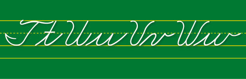 BULLETIN BOARD SET: TRADITIONAL CURSIVE ALPHABET LINE