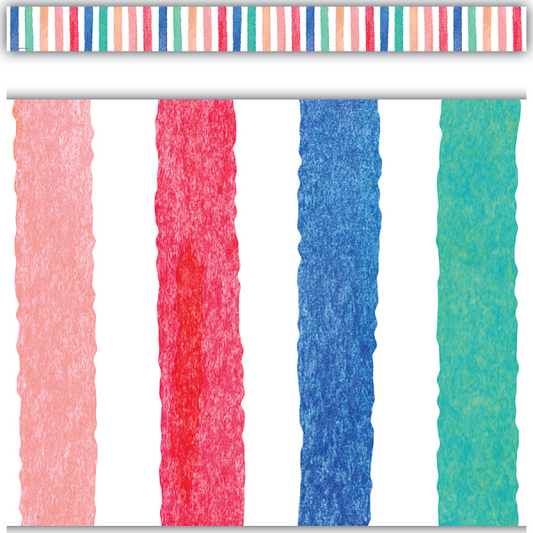 BORDER: WATERCOLOR STRIPES STRAIGHT