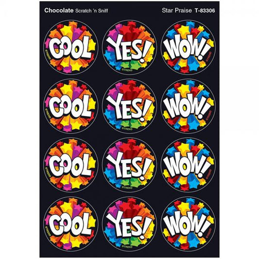 SCRATCH AND SNIFF STICKERS: STAR PRAISE- CHOCOLATE