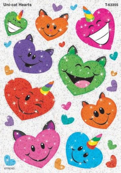 STICKERS: UNI-CAT HEARTS