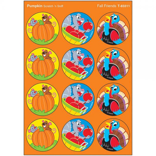 SCRATCH AND SNIFF STICKERS: FALL FRIENDS- PUMPKIN