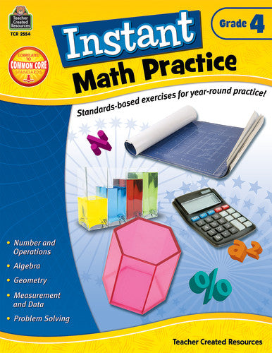 (sale)INSTANT MATH PRACTICE GRADE 4