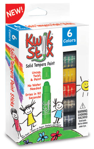 KWIK STIX SOLID TEMPERA PAINT 6PK