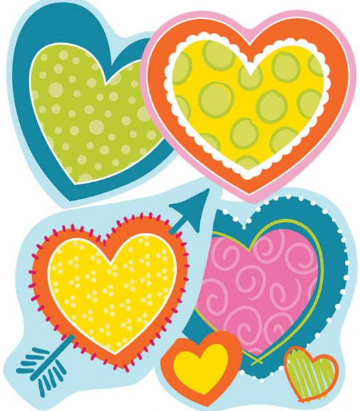 COLORFUL CUT-OUTS: HEARTS