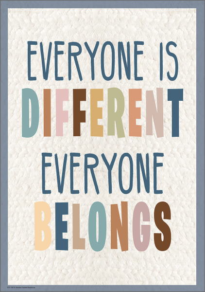 POSTER: EVERYONE IS DIFFERENT, EVERYONE BELONGS