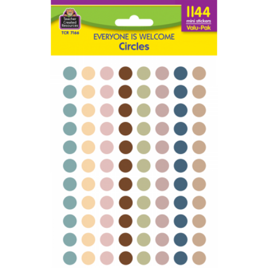 MINI STICKERS: CIRCLES VALU-PAK EVERYONE IS WELCOME