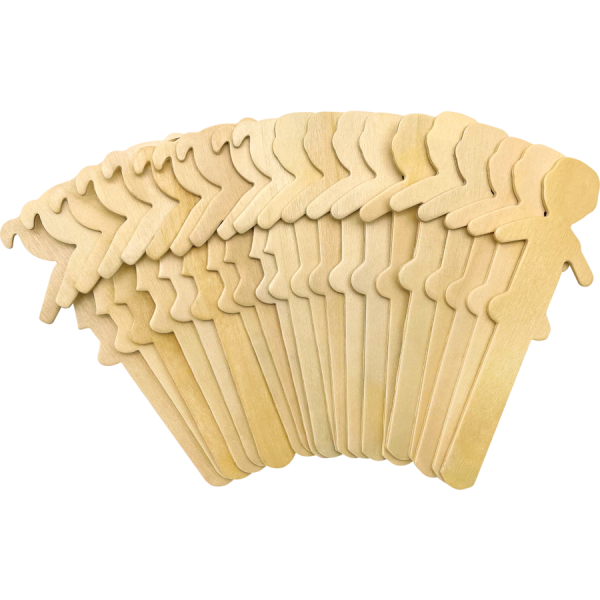 STEM BASICS: PEOPLE-SHAPED CRAFT STICKS 50PCS