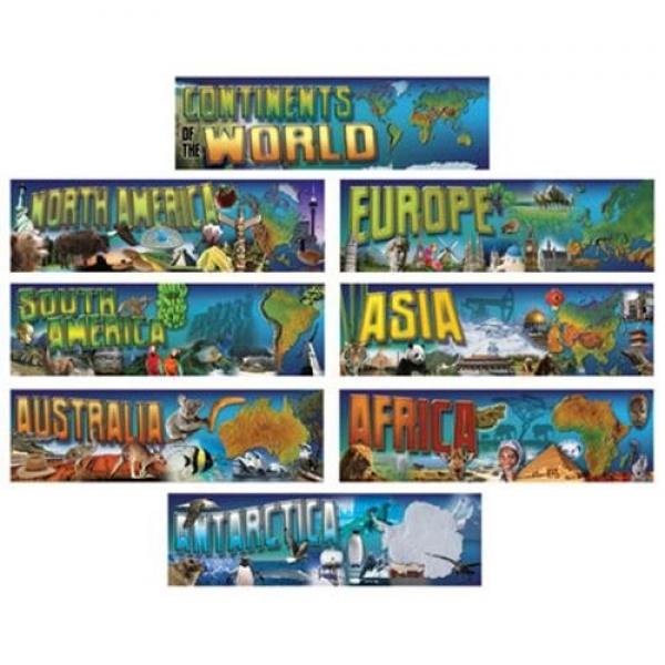 MINI BULLETIN BOARD SET: CONTINENTS OF THE WORLD
