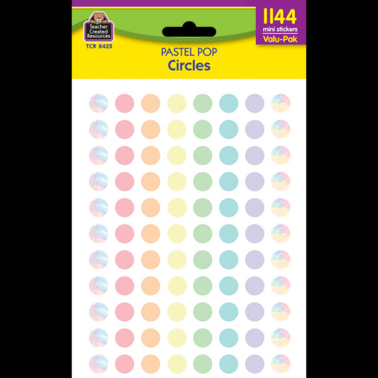 STICKERS: MINI VALU-PAK PASTEL POP CIRCLES