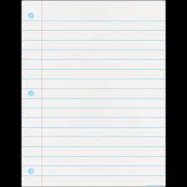CHART: WRITE-ON/WIPE-OFF NOTEBOOK PAPER