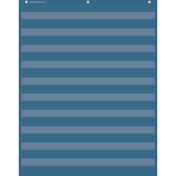 POCKET CHART: SLATE BLUE 10 POCKET