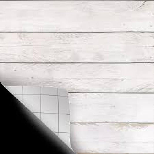 PEEL AND STICK DECORATIVE PAPER: WHITE SHIPLAP
