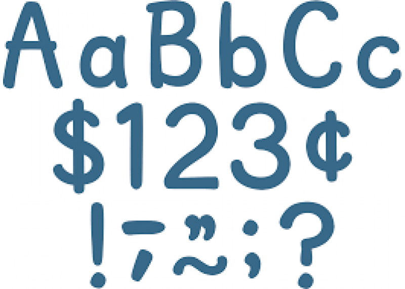 LETTERS: MODERN CLASSIC SLATE BLUE 4"