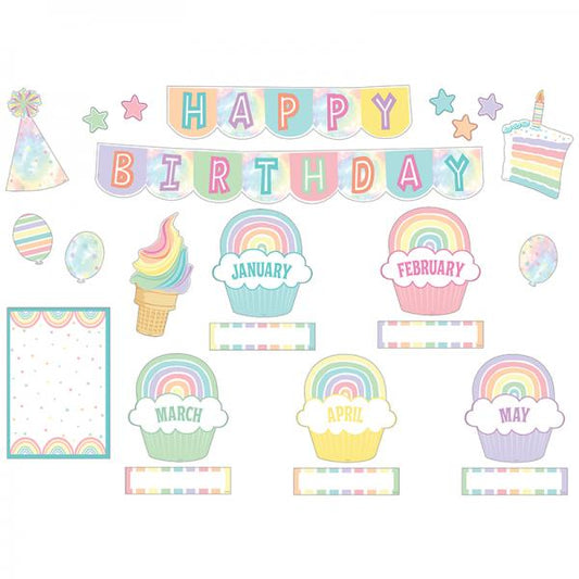 MINI BULLETIN BOARD SET: PASTEL POP HAPPY BIRTHDAY