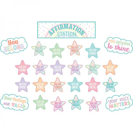 MINI BULLETIN BOARD SET: PASTEL POP POSITIVE AFFIRMATIONS