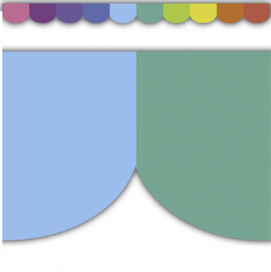 BORDER: COLORFUL SCALLOPED