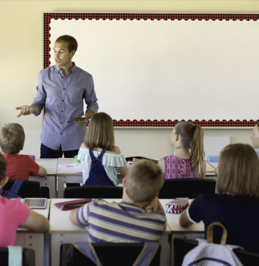 BORDER: RED AND BLACK GINGHAM