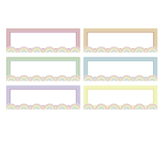 MAGNETIC ACCENTS: PASTEL POP RAINBOW LABELS
