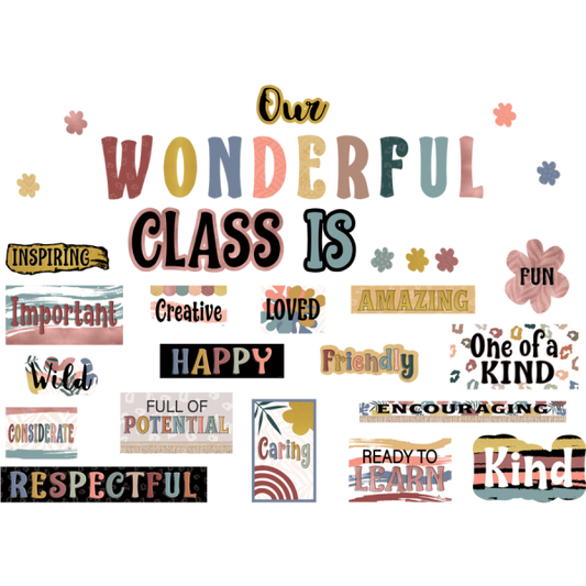 MINI BULLETIN BOARD SET: WONDERFULLY WILD OUR WONDERFUL CLASS
