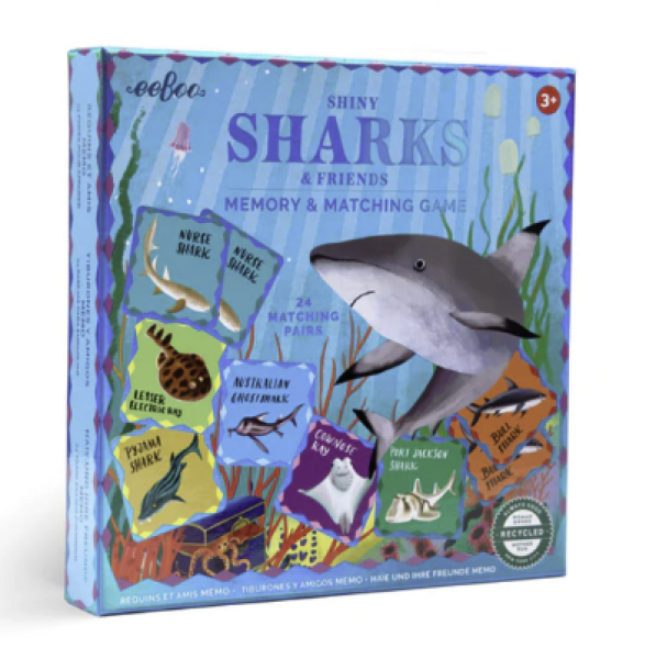 SHINY SHARKS MEMORY MATCHING GAME