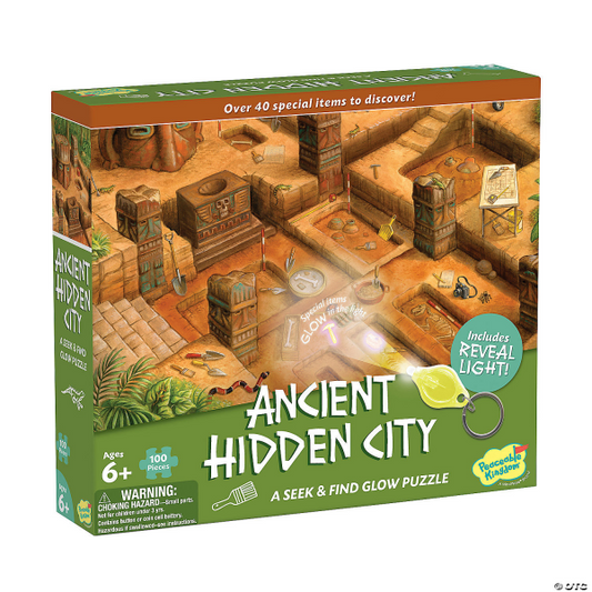 PUZZLE: SEEK & FIND GLOW ANCIENT HIDDEN CITY 100 PIECES