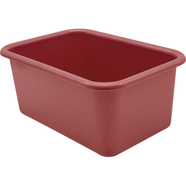 SMALL PLASTIC STORAGE BIN: DEEP ROSE