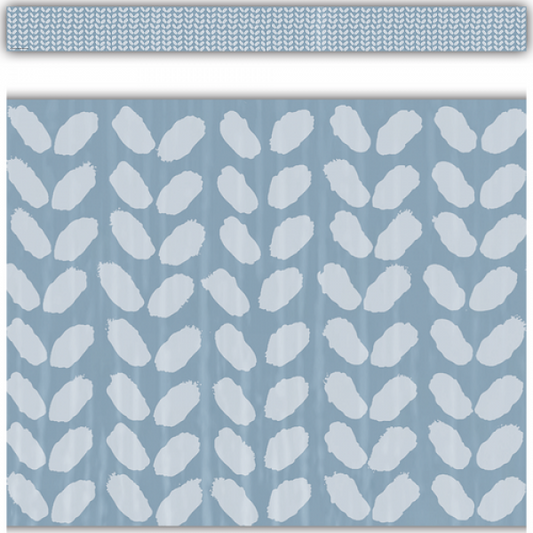 BORDER: CLASSROOM COTTAGE BLUE PETALS
