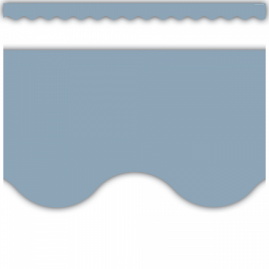 BORDER: COTTAGE BLUE SCALLOPED