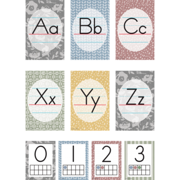 BULLETIN BOARD SET: CLASSROOM COTTAGE ALPHABET