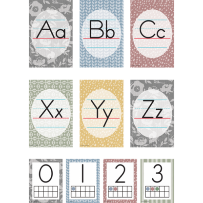 BULLETIN BOARD SET: CLASSROOM COTTAGE ALPHABET