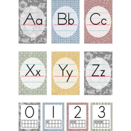 BULLETIN BOARD SET: CLASSROOM COTTAGE ALPHABET