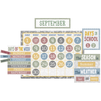 BULLETIN BOARD SET: CLASSROOM COTTAGE CALENDAR