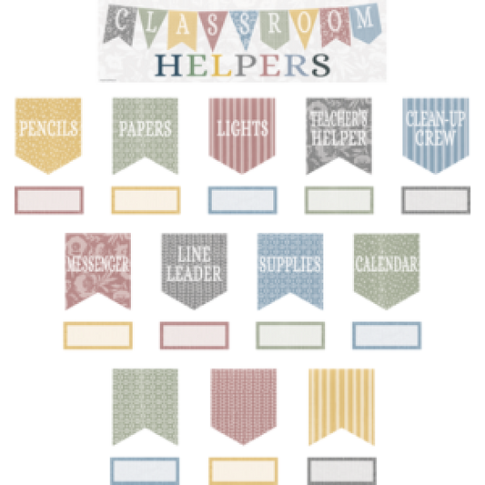 MINI BULLETIN BOARD SET: CLASSROOM COTTAGE CLASSROOM HELPERS