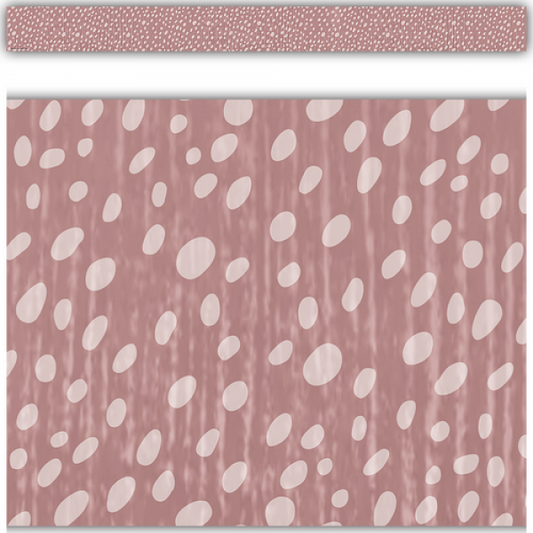 BORDER: CLASSROOM COTTAGE VINTAGE ROSE DOTS