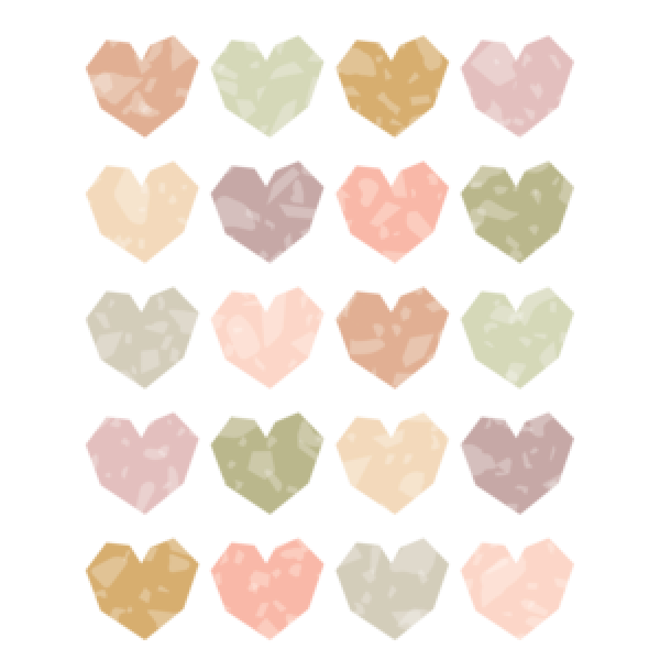 STICKERS: TERRAZZO TONES HEARTS