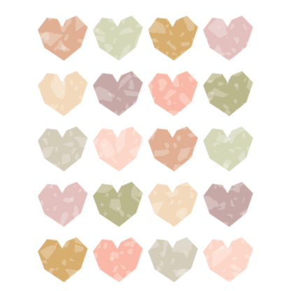 STICKERS: TERRAZZO TONES HEARTS