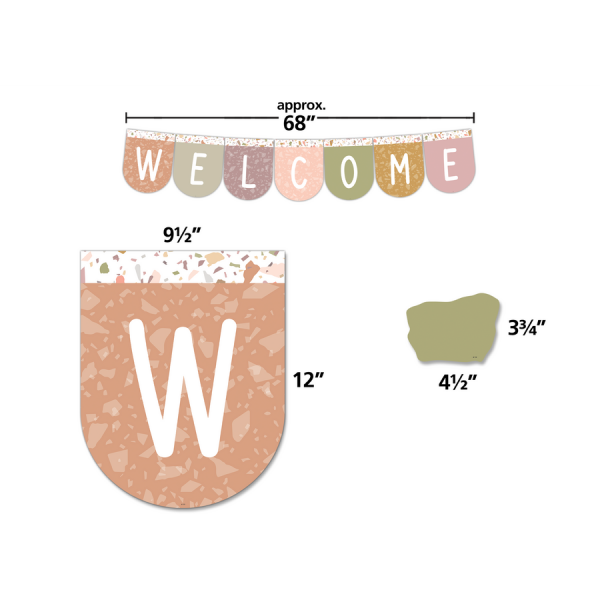 BULLETIN BOARD SET: TERRAZZO TONES WELCOME