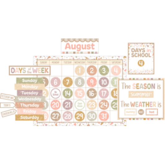 BULLETIN BOARD SET: TERRAZZO TONES CALENDAR