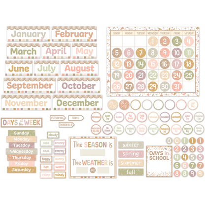 BULLETIN BOARD SET: TERRAZZO TONES CALENDAR