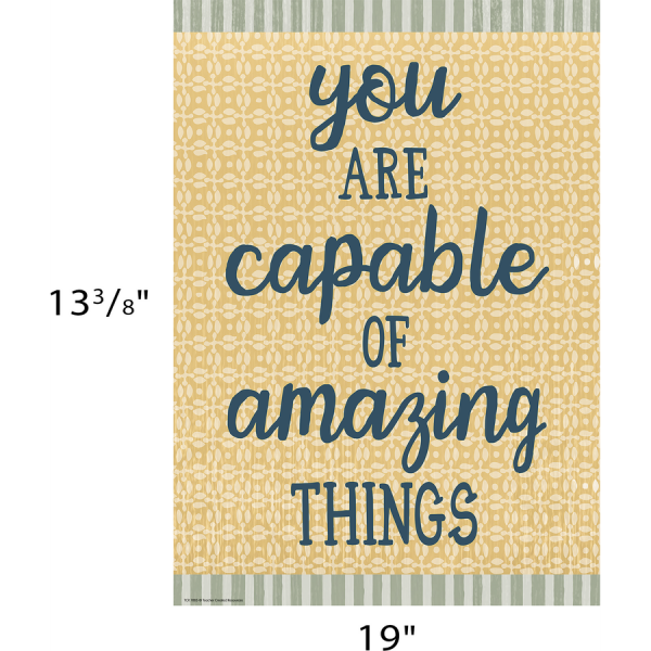 POSTER: CLASSROOM COTTAGE YOU ARE CAPABLE OF AMAZING THINGS
