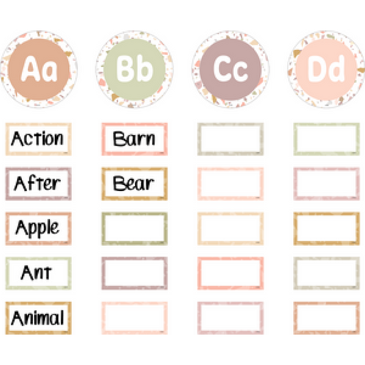 BULLETIN BOARD SET: TERRAZZO TONES WORD WALL