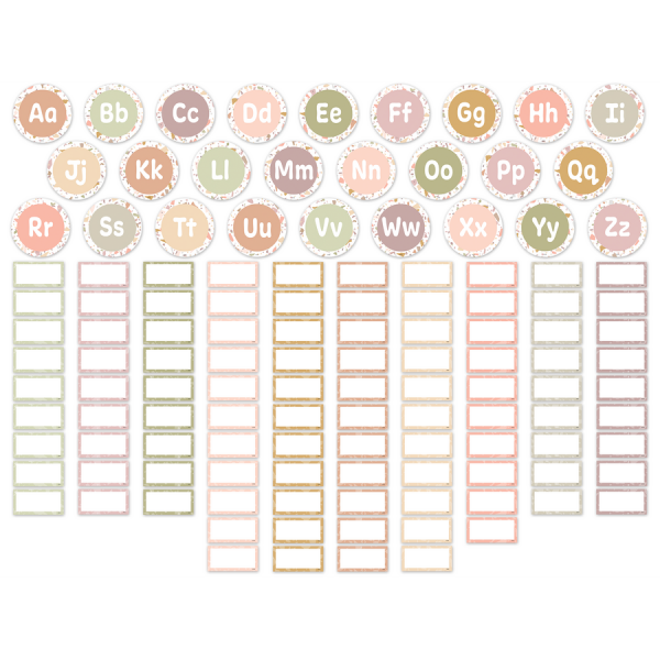 BULLETIN BOARD SET: TERRAZZO TONES WORD WALL