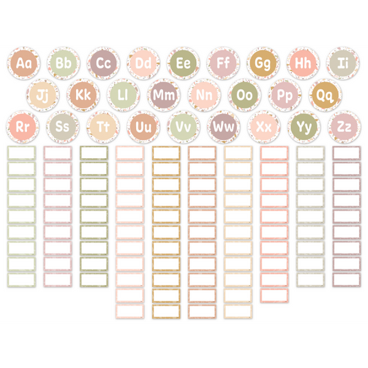 BULLETIN BOARD SET: TERRAZZO TONES WORD WALL