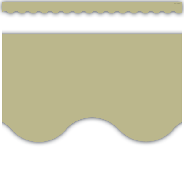 BORDER: OLIVE GREEN SCALLOPED