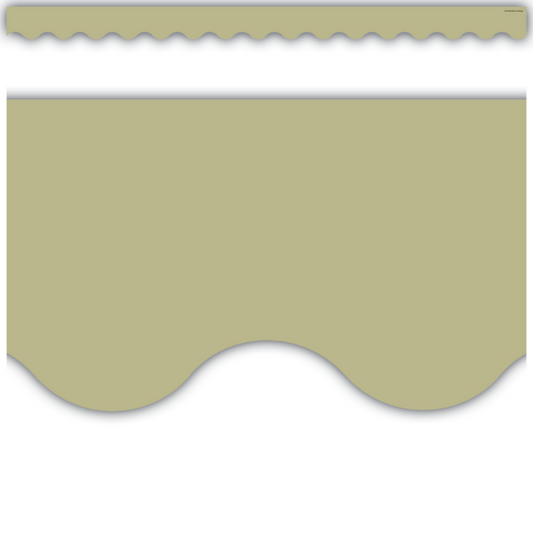 BORDER: OLIVE GREEN SCALLOPED