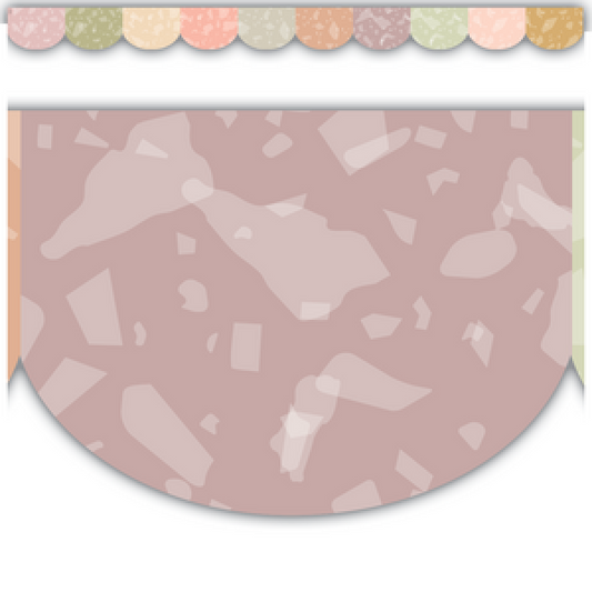 BORDER: TERRAZZO TONES SCALLOPED